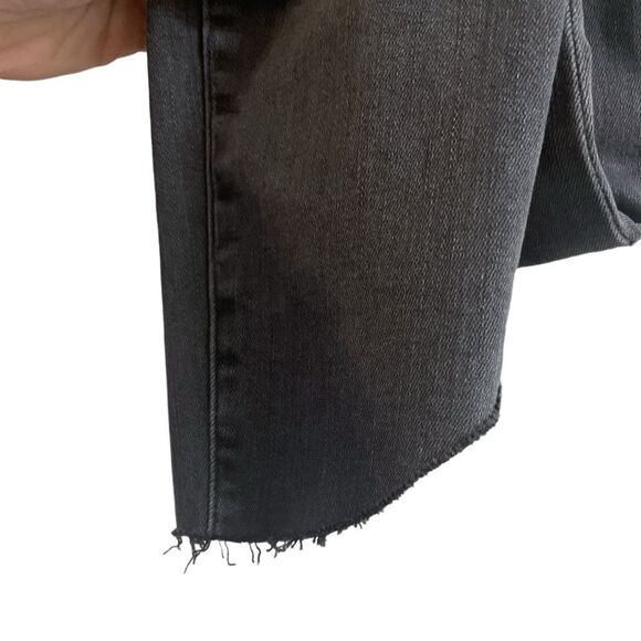 Frame Le Skinny de Jeanne Raw Hem Ankle Jeans in Black Grey Kinder, Size 28 - Picture 8 of 13
